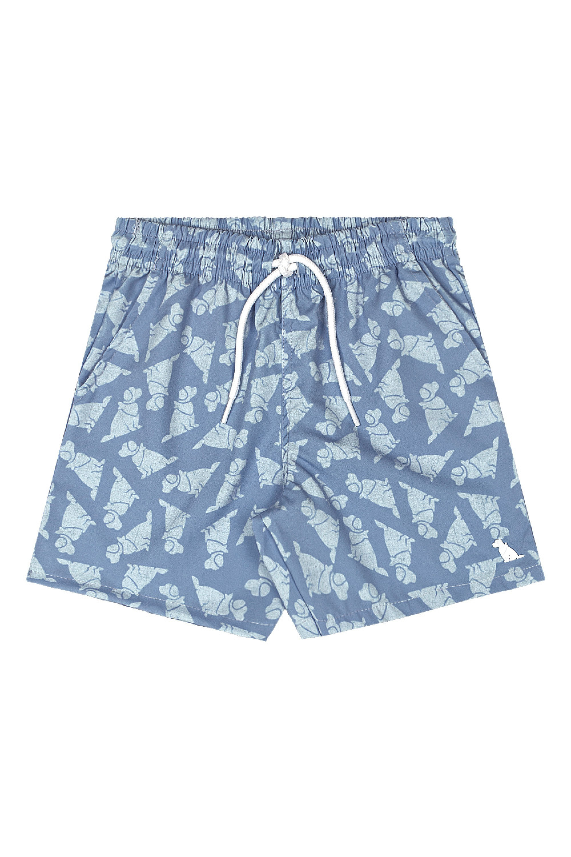 Bermuda Infantil Masculina de Microfibra Tropical (Azul) Quimby - Imagem 7